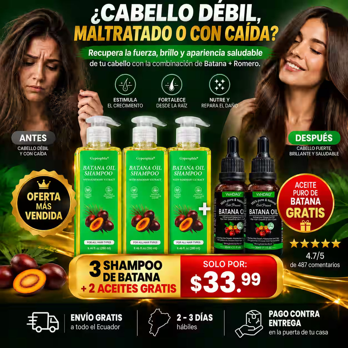 KIT CAPILAR BATANA OIL 4X1