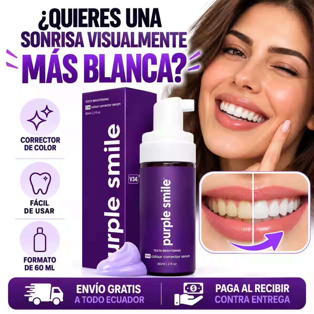 ESPUMA DENTAL PURPLE SMILE 60ml